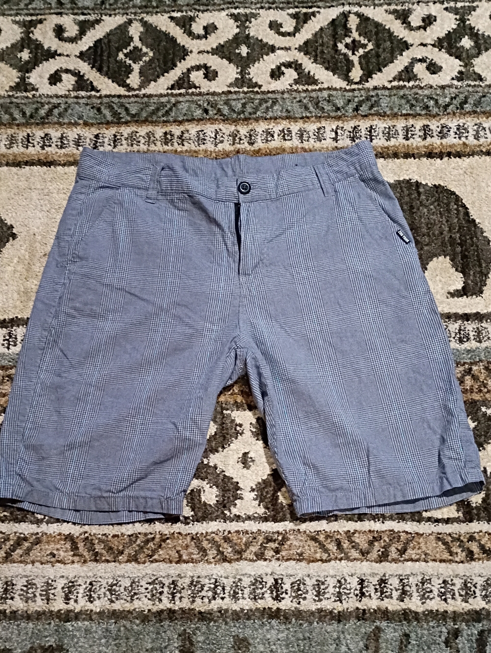 Zoo York Grey Plaid With Light Blue Throughout Shorts